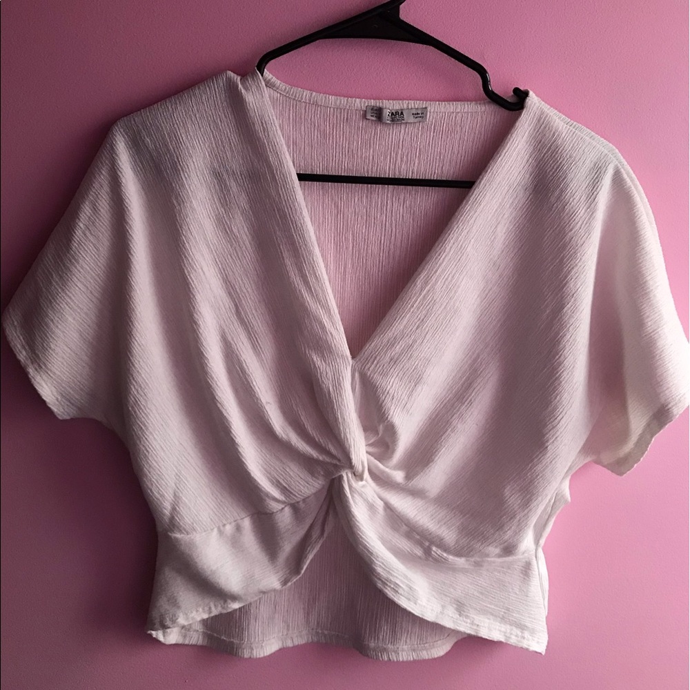 White Zara top
